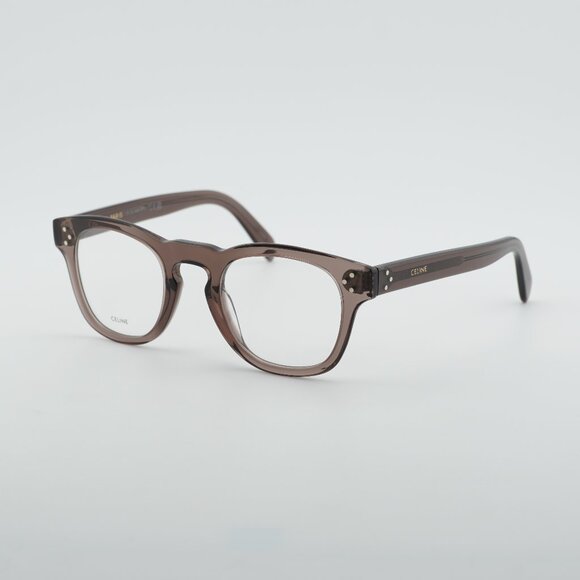 Celine CL50118I 048 Eyeglasses Shiny Dark Brown 48mm Square Frame